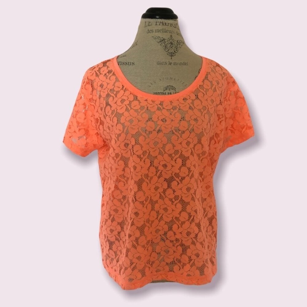 Salmon Color Lace H&M T-shirt